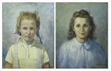 Giovanni Misani, Bambine, 1950, Due ritratti entrambi firmati e datati in basso a destra.