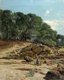 Vincenzo Caprile, Paesaggio con contadina