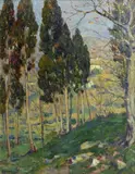 Galileo Chini, I cipressi di Reticaia