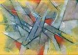 Loris Ferrari, Composizione, 1969, Sul verso: firma e data.