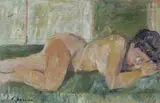 Enzo Faraoni, Nudo disteso (fronte); Ritratto di ragazza (retro)