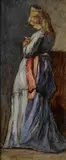 Amedeo Ghesio Volpengo, La donna dalla margherita, Sul verso: titolo e autentica di Giulio Carolini.