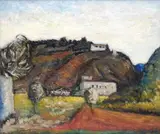 Sergio Scatizzi, Paesaggio, oil on panel
