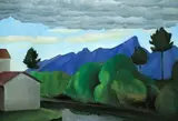 Ram, Paesaggio sotto le Apuane, oil on cardboard