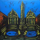 Obelisco by Tano Festa, 1985, autentica on foto Studio Soligo, offered May 2012
