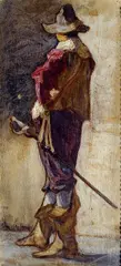 Un bravo by Amedeo Ghesio Volpengo, Sul verso: titolo e autentica di Giulio Carolini., offered May 2012