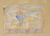 Moses Levy, Fiori, mixed media on paper