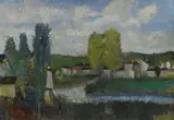 Paesaggio sulla Greve by Nino Tirinnanzi, 1955, offered May 2012