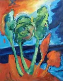 Mimmo Germana, L'albero, 1990, oil on canvas