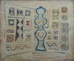 La scacchiera by Massimo Campigli, 1963, offered May 2012