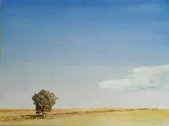 Paesaggio con albero by Rodolfo Ceccotti, 1988, offered Mar 2012