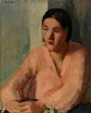 Felice Casorati, Donna con la camicetta rosa (Attesa)