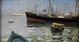 Cesare Ciani, Barche nel porto di Livorno