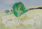 Giuseppe Cesetti, Mucche al pascolo