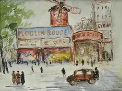 Moulin Rouge by Michele Cascella, 1951, offered Mar 2012