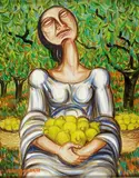 Giuseppe Migneco, Contadina con cesto di limoni