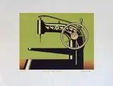 Konrad Klapheck, L'impazienza della sfinge, 2002, lithograph
