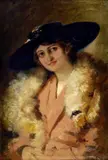 Vittorio Matteo Corcos, Dama con cappello nero