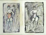 Kostantin Kudakov, Figure, Due disegni entro un'unica cornice