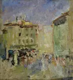 Edoardo Gordigiani, Paesaggio con figure