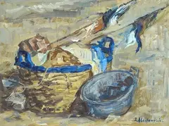 Cesta con reti e bandierine by Renato Alessandrini, Donato da: Maria Gherardelli Alessandrini, offered Dec 2011