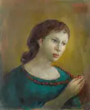 Domenico Purificato, Ritratto di donna con collana rossa