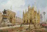Giulio Falzoni, Piazza Duomo a Milano