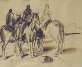 Felice Carena, Composizione di figure a cavallo