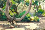 Al sole in pineta by Gino Romiti, 1959, offered Nov 2011