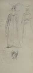 Studio per costume by Moses Levy, Indicazioni per colori da usare nella composizione., offered Nov 2011