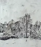Mario Cavaglieri, Paesaggio con figure