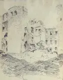 Galileo Chini, Le rovine a Firenze
