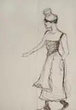 Moses Levy, Figura, ink on paper