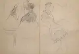 Ulvi Liegi, Figure sedute, pencil on paper