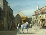 Francesco Paolo Palizzi, Cortile, Già Collezione Galleria Giosi