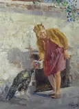 Giovanni Panza, Bimba con tacchino