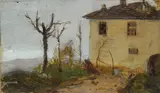 Silvestro Lega, Paesaggio - Fondo del cofanetto Riccomanni