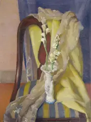 Fiori e panneggio su una sedia by Ezio Giovannozzi, offered Oct 2011