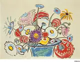 Blumenstilleben by Gabriele Münter, 1959, Öl auf Papier (Prägestempel: SELECTA), sold Dec 2007