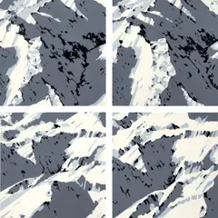 Schweizer Alpen I by Gerhard Richter, 1969, 5 Farbserigraphien, jeweils auf festem glatten Papier, sold Nov 2012