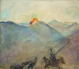 Max Slevogt, Don Quichote und Sancho Pansa, 1917, Öl auf Leinwand