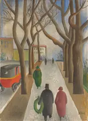 Ernst Fritsch, Friedhofstraße in Berlin. 1920er-Jahre, Öl auf Rupfen
