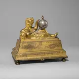 Augsburg, Tischuhr mit Vanitas-Darstellung aus dem Umkreis von Jörg Fronmiller, Um 1580, Bronze, feuervergoldet; Silber