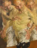 Johannes Grützke, Selbstbildnis, 2000, Öl auf Leinwand