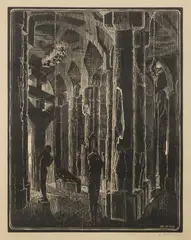 František Bílek, Hall of Horror, 1912, wood engraving, paper