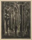František Bílek, Hall of Horror, 1912, wood engraving, paper