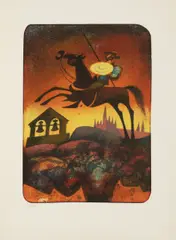 Don Quijote by Oldřich Jelínek, Around 2000, lithography, paper, sold Mar 2025