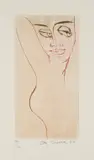 Ota Janeček, Profile Nude, 1983, etching, paper