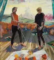 Annie Lapin, Older Boys, 2007, Casein and oil on panel