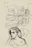 Balthus, Portrait de Filles et Personnages/Scene Erotique et Bouquet de Fleurs